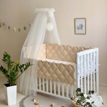 Стьобаний бортик Маленька Соня (бежевий/білий)