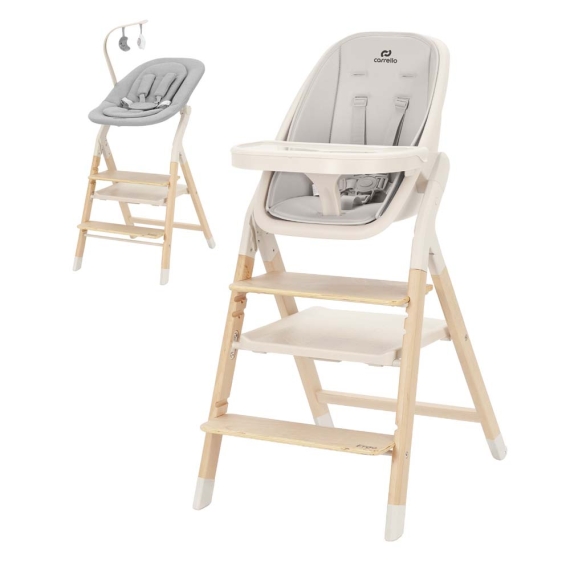 Стілець для годування CARRELLO Ergo CRL-16701 (Linen Beige) - фото | Интернет-магазин автокресел, колясок и аксессуаров для детей Avtokrisla