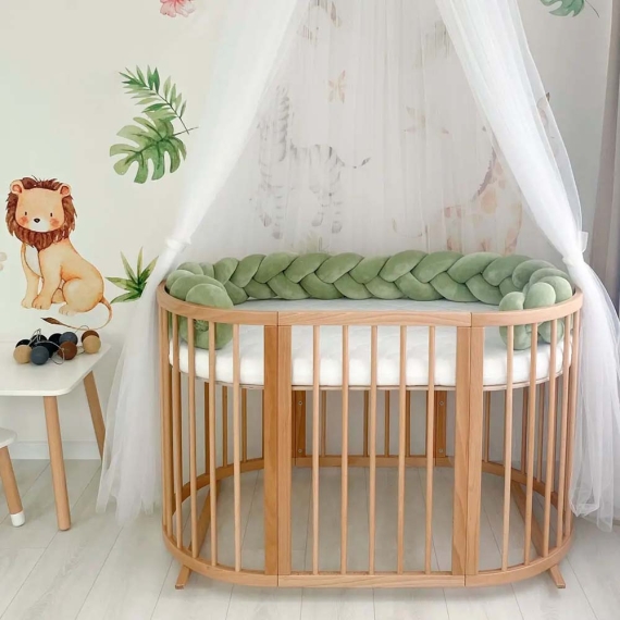 Овальне ліжечко Royal Sleep 7 в 1 (Бук) - фото | Интернет-магазин автокресел, колясок и аксессуаров для детей Avtokrisla