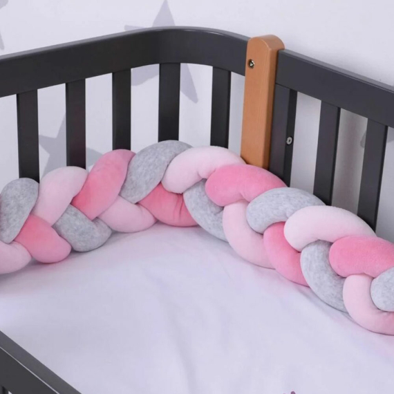 Бампер-коса Baby Veres 120х15 см (Pink Grey) - фото | Интернет-магазин автокресел, колясок и аксессуаров для детей Avtokrisla