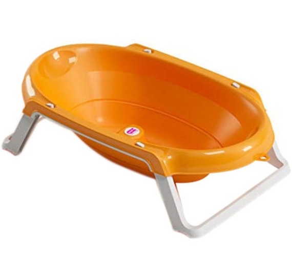 Детская анатомическая ванночка OK Baby Onda Slim (оранжевый) - фото | Интернет-магазин автокресел, колясок и аксессуаров для детей Avtokrisla