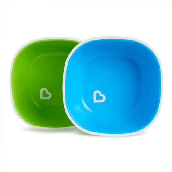 Набор: тарелки Munchkin Splash Bowls, 2 шт (Green&Blue) - фото | Интернет-магазин автокресел, колясок и аксессуаров для детей Avtokrisla