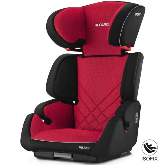 Автокрісло RECARO Milano Seatfix (Racing Red) - фото | Интернет-магазин автокресел, колясок и аксессуаров для детей Avtokrisla