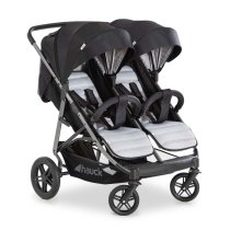 Прогулянкова коляска для двійні Hauck Rapid 3R Duo з адаптерами (silver/charcoal)