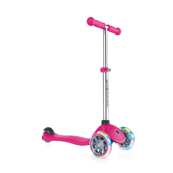 Самокат Globber Primo Lights з підсвіткою (рожевий) - фото | Интернет-магазин автокресел, колясок и аксессуаров для детей Avtokrisla