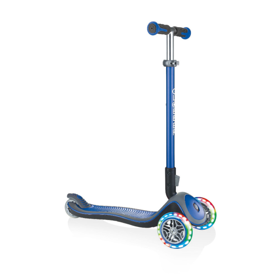 Самокат Globber Elite Deluxe с подсветкой (синий) - фото | Интернет-магазин автокресел, колясок и аксессуаров для детей Avtokrisla