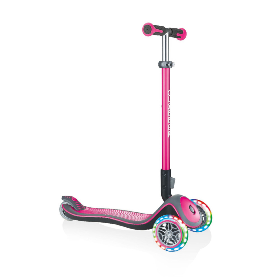 Самокат Globber Elite Deluxe с подсветкой (розовый) - фото | Интернет-магазин автокресел, колясок и аксессуаров для детей Avtokrisla