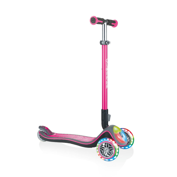 Самокат Globber Elite с подсветкой (розовый/серый) - фото | Интернет-магазин автокресел, колясок и аксессуаров для детей Avtokrisla