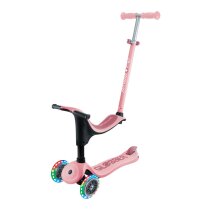 Самокат 4 в 1 GLOBBER серії GO UP SPORTY, колеса що світяться (пастельно-рожевий)
