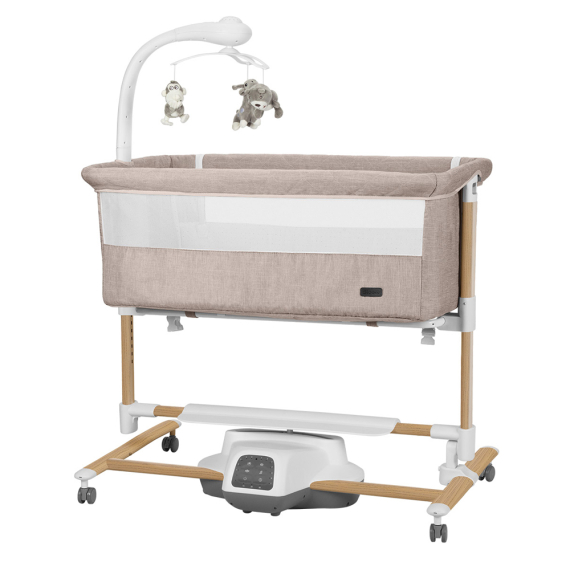 Ліжечко-гойдалка Carrello Bloom CRL-10304 (Cream Beige Wooden) - фото | Интернет-магазин автокресел, колясок и аксессуаров для детей Avtokrisla