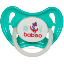 Пустушка симетрична Baboo Marine силіконова, світиться в темряві, 0+ місяців (зелена)