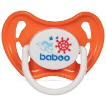Пустушка симетрична Baboo Marine силіконова, 6+ міс (помаранчева)