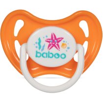 Пустушка кругла Baboo Sea Life силіконова, 6+ міс (помаранчева)