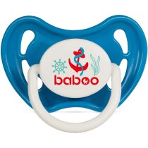 Пустушка симетрична Baboo Marine латексна, 6+ міс (блакитна)