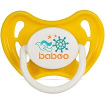 Пустушка кругла Baboo латексна Marine, 0+ міс (жовта)