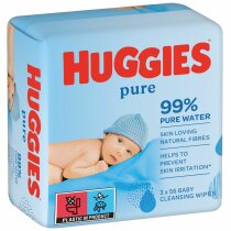 Вологі серветки Huggies Pure, 56х3 шт