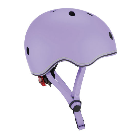 Шлем защитный детский GLOBBER GO UP LIGHTS с фонариком, 45-51 см (лавандовый) - фото | Интернет-магазин автокресел, колясок и аксессуаров для детей Avtokrisla