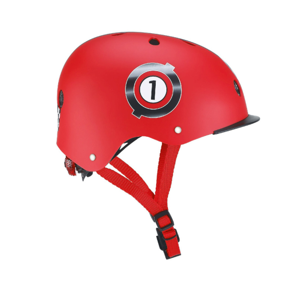 Шлем защитный детский Globber Elite с фонариком, размер XS/S (гонки / красный) - фото | Интернет-магазин автокресел, колясок и аксессуаров для детей Avtokrisla