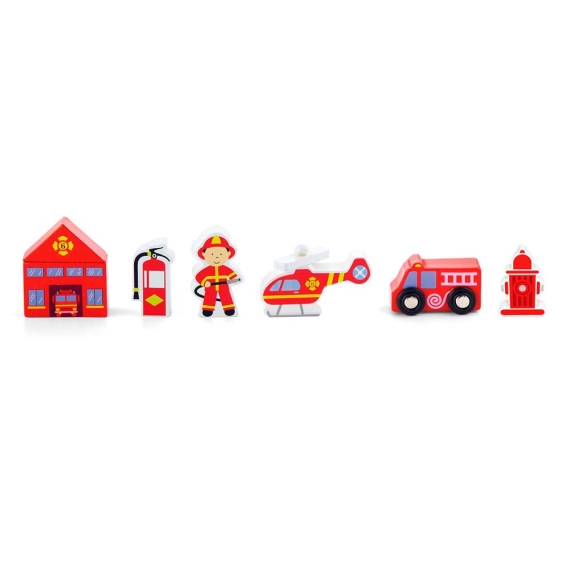 Набір для залізниці Viga Toys Пожежна станція - фото | Интернет-магазин автокресел, колясок и аксессуаров для детей Avtokrisla