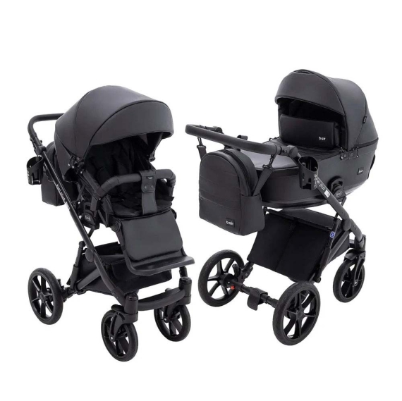 Універсальна коляска 2 в 1 Bair Kiwi Plus ECO (чорний) - фото | Интернет-магазин автокресел, колясок и аксессуаров для детей Avtokrisla