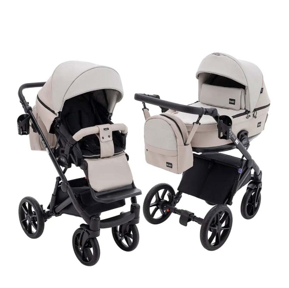 Универсальная коляска 2 в 1 Bair Kiwi Plus ECO (бежевий / капучино) - фото | Интернет-магазин автокресел, колясок и аксессуаров для детей Avtokrisla