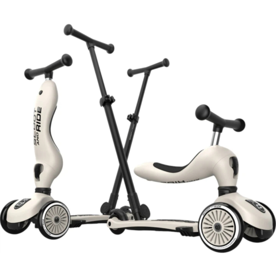 Самокат Scoot and Ride серії Highwaykick-1 Push and Go до 5 років (світло-сірий) - фото | Интернет-магазин автокресел, колясок и аксессуаров для детей Avtokrisla