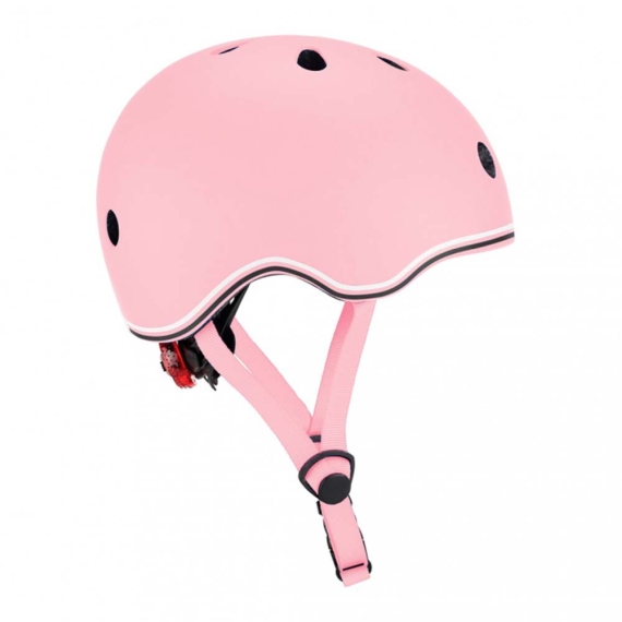 Шлем защитный детский GLOBBER GO UP LIGHTS с фонариком, 45-51 см (пастельно-розовый) - фото | Интернет-магазин автокресел, колясок и аксессуаров для детей Avtokrisla