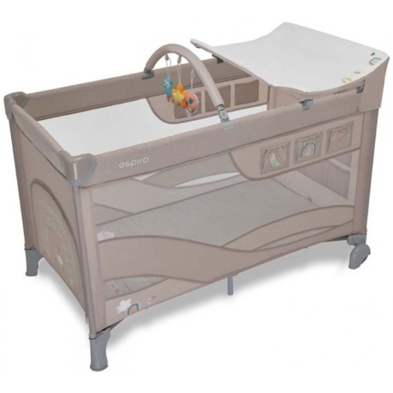 Кровать-манеж Espiro Dream (109 Beige Fun) - фото | Интернет-магазин автокресел, колясок и аксессуаров для детей Avtokrisla