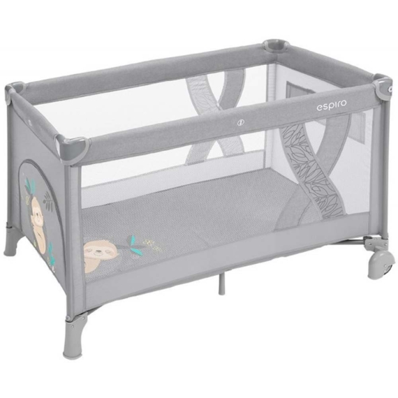 Кровать-манеж Espiro Simple (07 Light Gray) - фото | Интернет-магазин автокресел, колясок и аксессуаров для детей Avtokrisla