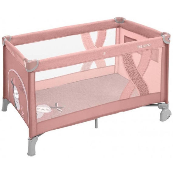 Кровать-манеж Espiro Simple (08 Pink) - фото | Интернет-магазин автокресел, колясок и аксессуаров для детей Avtokrisla