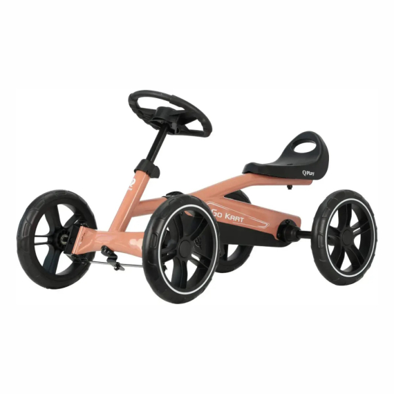 Велокарт дитячий Qplay Go Kart (Pink) - фото | Интернет-магазин автокресел, колясок и аксессуаров для детей Avtokrisla