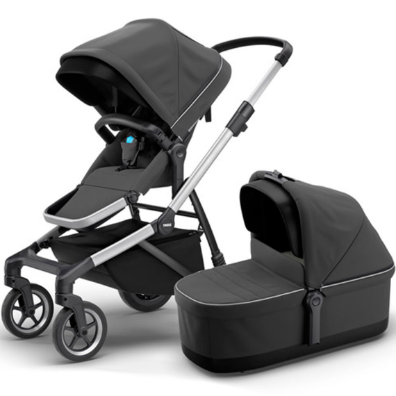 Универсальная коляска 2 в 1 Thule Sleek + Bassinet (Charcoal Grey) - фото | Интернет-магазин автокресел, колясок и аксессуаров для детей Avtokrisla