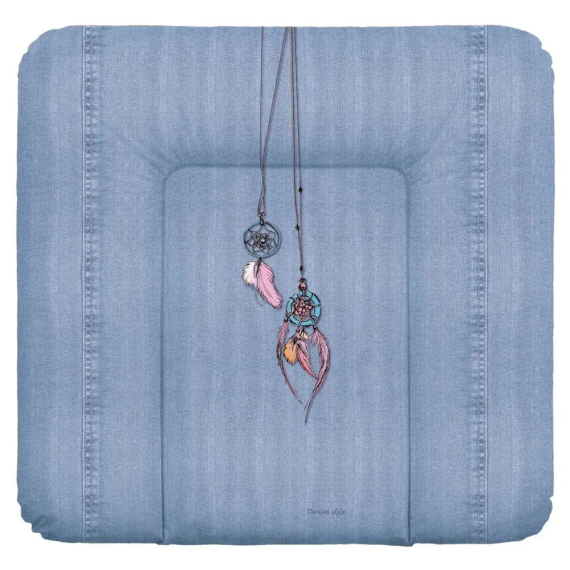 Сповивальний матрац мʼякий Ceba Baby Soft Medium Changing Mat, 75x72 см (denim style dream catcher blue) - фото | Интернет-магазин автокресел, колясок и аксессуаров для детей Avtokrisla