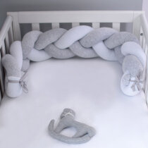 Бампер-коса Baby Veres 120х15 см (Light Grey Melange)