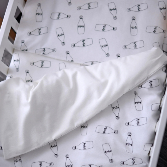 Сменная постель Baby Veres Фланель, 3 единиц (бутылочки на молочном) - фото | Интернет-магазин автокресел, колясок и аксессуаров для детей Avtokrisla