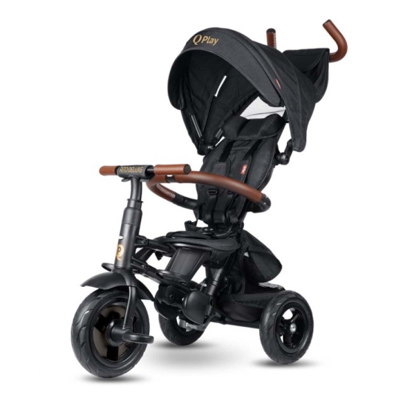 Велосипед складаний трьохколісний QPlay Rito Deluxe (Black) - фото | Интернет-магазин автокресел, колясок и аксессуаров для детей Avtokrisla