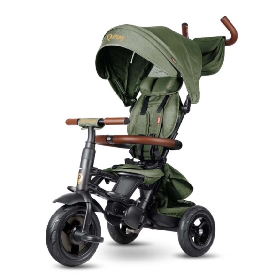 Велосипед складаний трьохколісний QPlay Rito Deluxe (Green) - фото | Интернет-магазин автокресел, колясок и аксессуаров для детей Avtokrisla