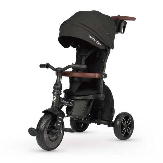 Триколісний складаний велосипед Qplay Comfo Max (Black) - фото | Интернет-магазин автокресел, колясок и аксессуаров для детей Avtokrisla