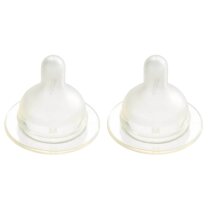 Силіконова соска до пляшечки для годування Difrax S-bottle Wide, розмір M, 2 шт