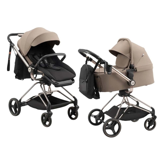 Універсальна коляска 2 в 1 Bair Moon (Gold Edition / капучіно) - фото | Интернет-магазин автокресел, колясок и аксессуаров для детей Avtokrisla