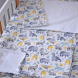 Сменная постель Baby Veres Фланель, 3 единиц (динозаврики на белом)