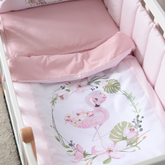 Постельный комплект Baby Veres Flamingo pink New, 6 единиц - фото | Интернет-магазин автокресел, колясок и аксессуаров для детей Avtokrisla