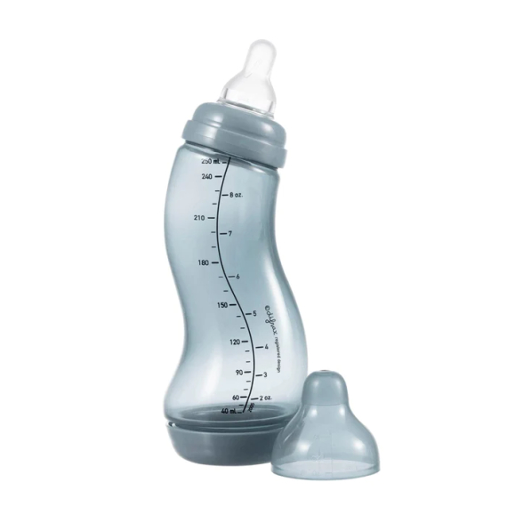 Антиколиковая бутылочка для кормления Difrax S-bottle Natural Trend с силиконовой соской, 250 мл (Stone) - фото | Интернет-магазин автокресел, колясок и аксессуаров для детей Avtokrisla