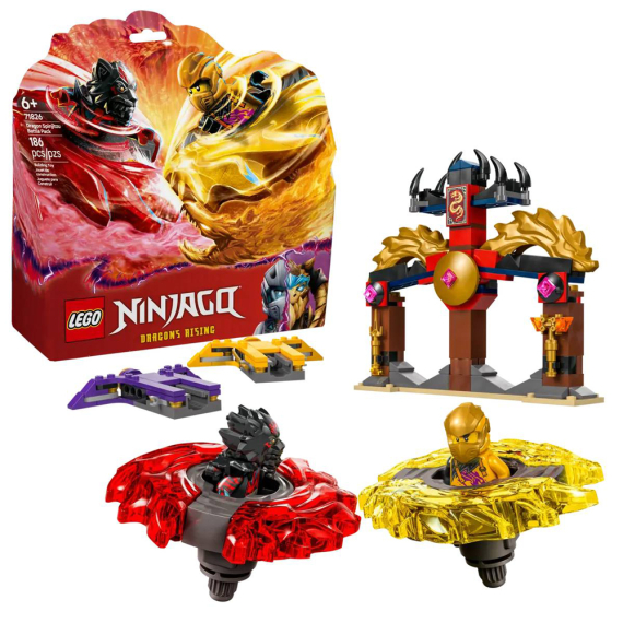 Конструктор LEGO NINJAGO Бойовий набір дракона Спін-джитсу, 186 деталей - фото | Интернет-магазин автокресел, колясок и аксессуаров для детей Avtokrisla