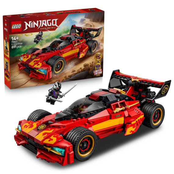 Конструктор LEGO NINJAGO Переслідувач ніндзя X-1, 15-та річниця, 691 деталь - фото | Интернет-магазин автокресел, колясок и аксессуаров для детей Avtokrisla