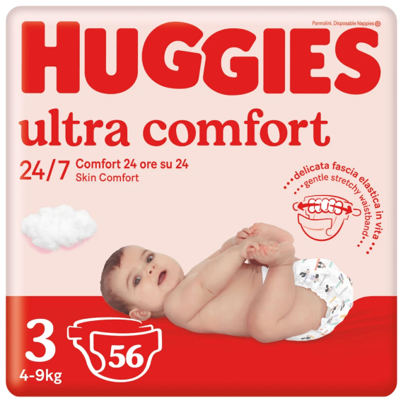 Підгузки Huggies Ultra Comfort 3, 5-9 кг, Jumbo, 56 шт - фото | Интернет-магазин автокресел, колясок и аксессуаров для детей Avtokrisla
