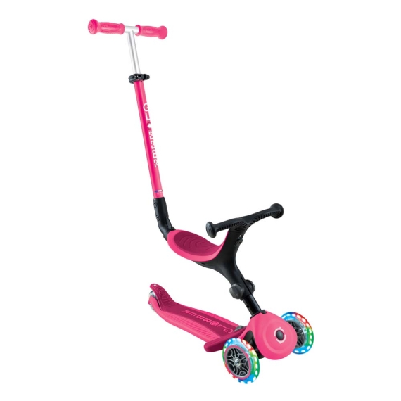Самокат GLOBBER серії GO UP ACTIVE, колеса, що світяться (фісташково-рожевий) - фото | Интернет-магазин автокресел, колясок и аксессуаров для детей Avtokrisla