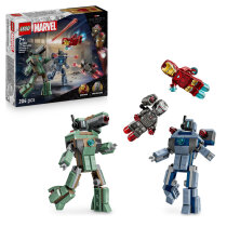 Конструктор LEGO Super Heroes Залізна людина та Бойова Машина проти Хаммер Дронів, 204 деталі