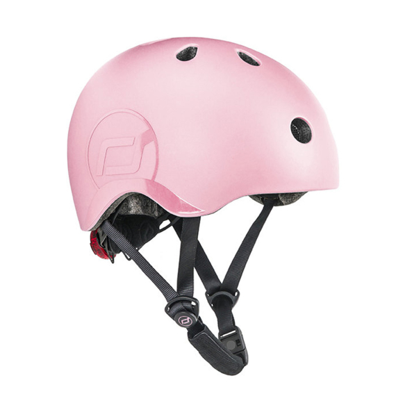 Шлем защитный детский Scoot and Ride с фонариком, S-M (Rose) - фото | Интернет-магазин автокресел, колясок и аксессуаров для детей Avtokrisla
