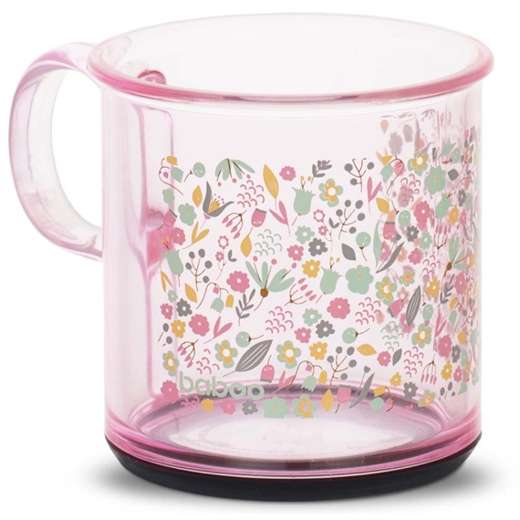 Чашка з нековзким дном Baboo, 170 мл, 12+ міс (Flora / рожева) - фото | Интернет-магазин автокресел, колясок и аксессуаров для детей Avtokrisla
